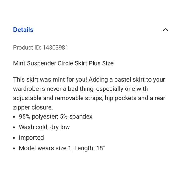 HOT TOPIC MINT SUSPENDER CIRCLE SKIRT - Picture 7 of 7
